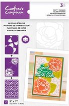 CC - Layering Floral Stencil - Pretty Peonies