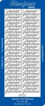 Starform Stickers Text NL: Hartelijk Gefeliciteerd 3 (10 PC) - Silver - 0202.002 - 10X23CM