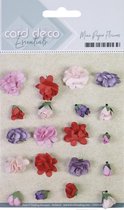 Card Deco Essentials - Mini Papier Bloemen - Roze