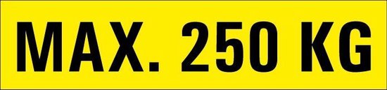 Max 250 kg sticker 200 x 50 mm | bol
