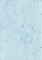 Sigel designpapier - A4 - marmer blauw - 200 grams - 50 vel - SI-DP551