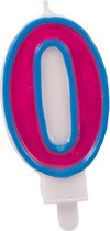 Folat Verjaardagskaars Nummer 0 Wax 30 X 90 Mm Paars/blauw
