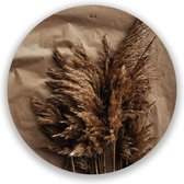 Wandcirkel Pampas op kaftpapier