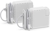 Wiwu - Apple Power Adapter Case -bescherm hoes met Snoer opbergruimte - Inclusief Kabelprotectie - 61 Watt - Transparant