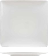 Azia Servies Wit Platte Dinerborden - Porselein - 26x26cm - (set van 6)