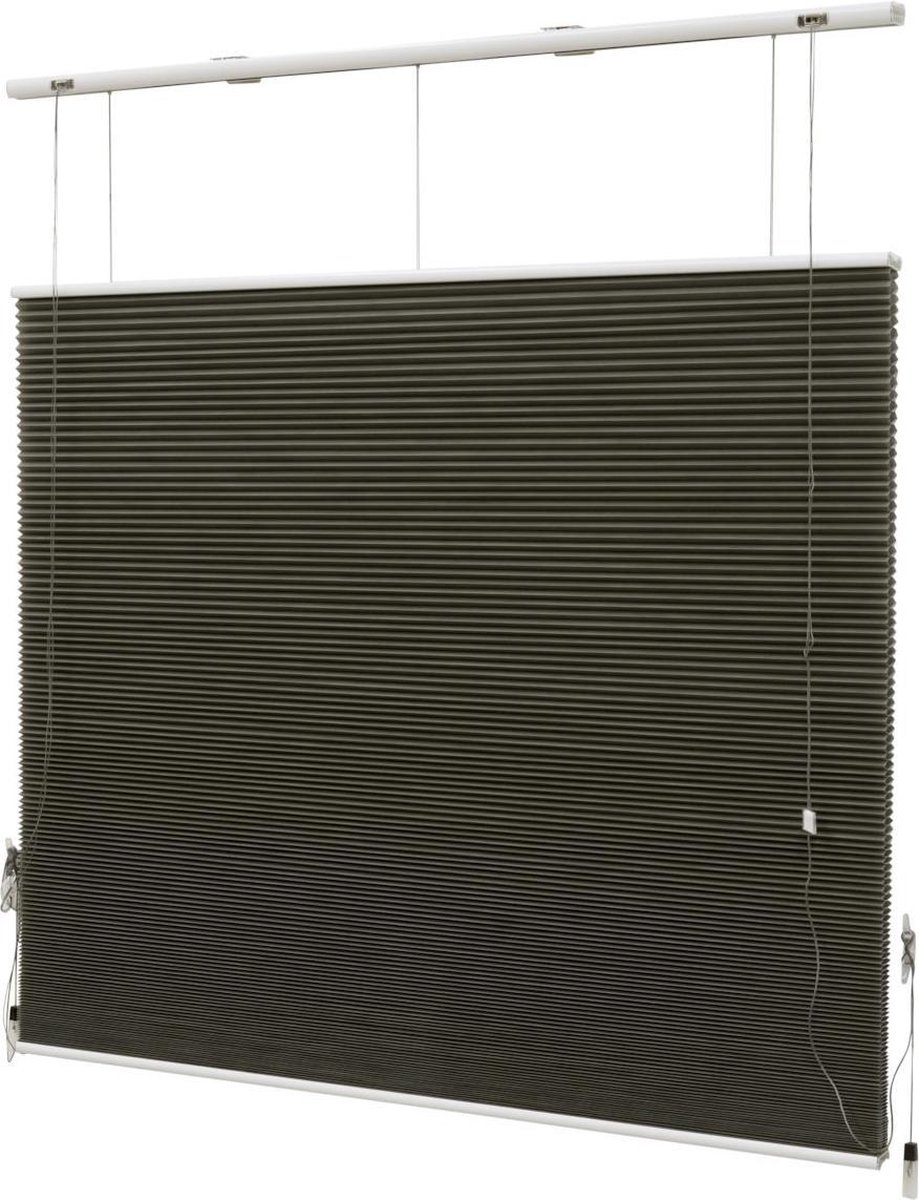 INTE Plisségordijn TDBU Dubbel unicolor Donkergrijs 120x175cm