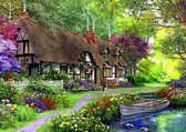 Puzzel 1000 Stukjes Volwassenen - Legpuzzel - Puzzels - Hobby - Huisjes in het kleurrijke bos