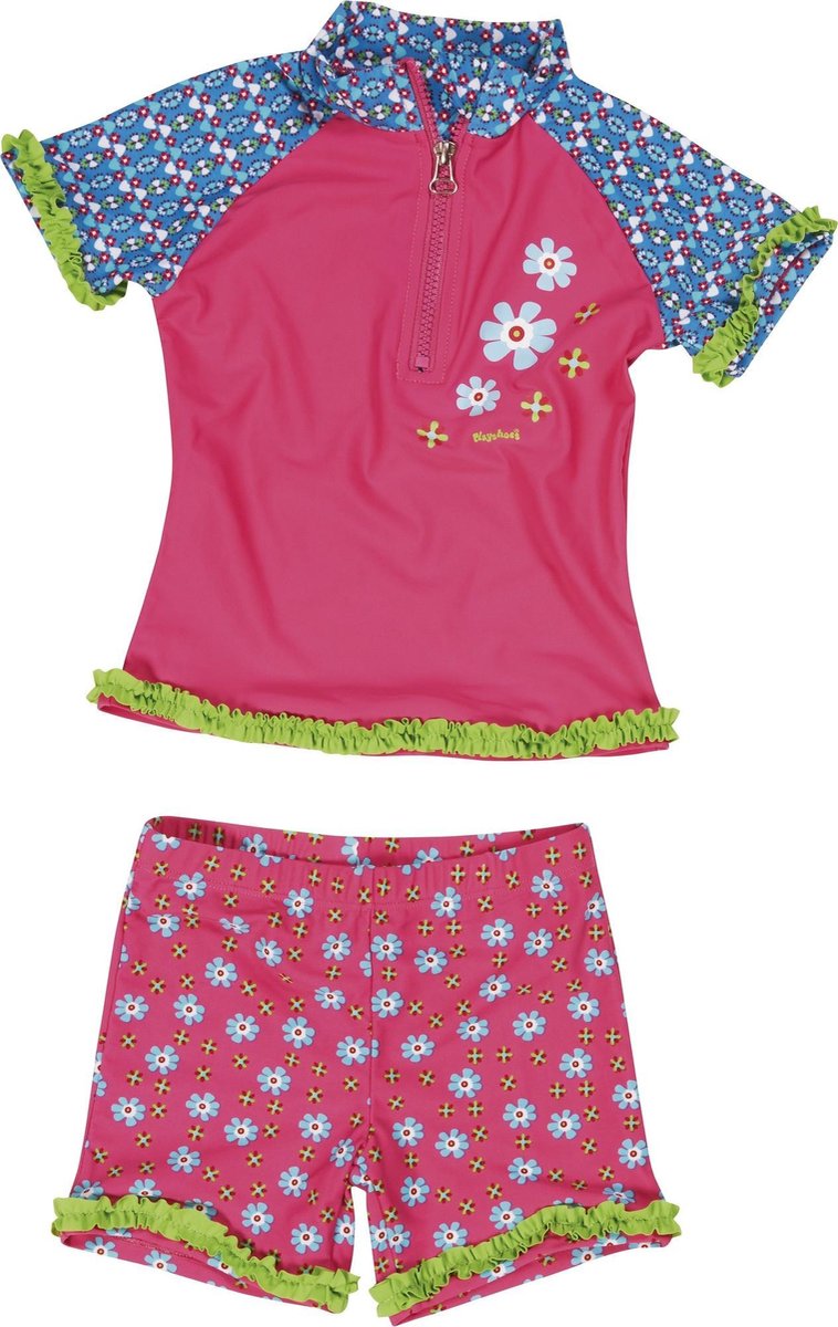 Playshoes UV-zwemsetje Kinderen Bloem - Roze - maat 98/104