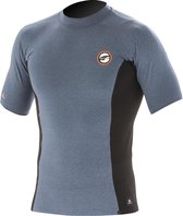 Prolimit - Zwemshirt voor heren met korte mouwen - Grijs / zwart - maat M