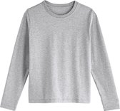 Coolibar - UV Shirt voor kinderen - Longsleeve - Coco Plum - Mist/Wit - maat M (122-134cm)