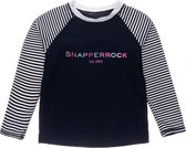 Snapper Rock - UV Rash Top voor meisjes - Longsleeve - Nautische Stripe - Marineblauw - maat 140-146cm