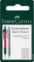 Faber-Castell reservegum - voor vulpotlood Grip Matic 1375/77 en Essentio - 3 stuks op blister - FC-131595