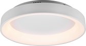 LED Plafondlamp - Plafondverlichting - Trion Gurano - 48W - Aanpasbare Kleur - Afstandsbediening - Dimbaar - Rond - Mat Wit - Aluminium