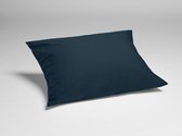 Yumeko kussensloop percal marineblauw 50x60  - Bio, eco & fairtrade