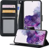 Samsung S20 Case Book Case Cover - Samsung Galaxy S20 Case Wallet Cover - Samsung S20 Case Wallet Case Cover - Zwart