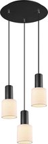 LED Hanglamp - Trinon Waler - GU10 Fitting - 3-lichts - Rond - Mat Zwart - Aluminium