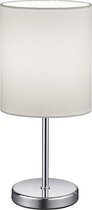 LED Tafellamp - Tafelverlichting - Trinon Jiron - E14 Fitting - Rond - Mat Wit - Aluminium