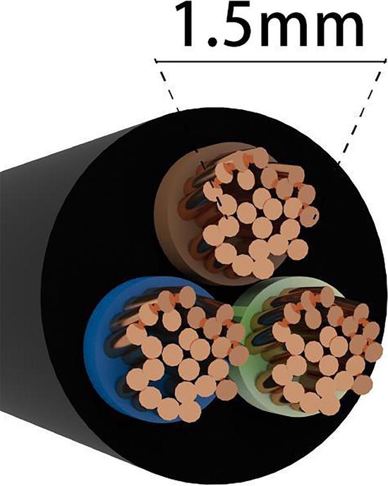 LEADTOPS Elektrische Kabel 22 AWG 3-adering 15,24 M - Voor LED Verlichting, Auto En Boot