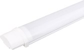 LED Balk - Igna Tynom - 40W - Waterdicht IP65 - Warm Wit 3000K - Mat Wit - Kunststof - 120cm