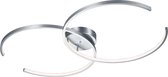 LED Plafondlamp WiZ - Smart LED - Trinon City - 34W - Aanpasbare Kleur - Dimbaar - Afstandsbediening - Rond - Mat Nikkel - Aluminium
