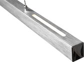 LED Hanglamp - Trinon Parola Up and Down - 31W - Warm Wit 3000K - Dimbaar - Rechthoek - Mat Grijs - Aluminium