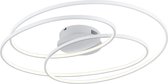LED Plafondlamp - Trinon Gilo - 50W - Warm Wit 3000K - Dimbaar - Rond - Mat Wit - Aluminium