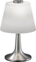 LED Tafellamp - Tafelverlichting - Trinon Yuda - E14 Fitting - 4W - Warm Wit 3000K - Rond - Mat Nikkel - Aluminium