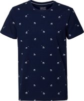 Petrol Industries - Heren Miniprint t-shirt - Donker blauw - Maat XL