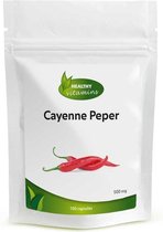 Healthy Vitamins Cayenne Peper - 100 Capsules - 500 mg