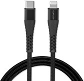 4smarts 20W USB-C vers Apple Lightning Câble 3 Mètres 3A Zwart/ Grijs