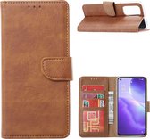 Oppo Reno5 5G - Hoesje Bookcase Bruin - Portemonee hoesje case met Pasjeshouder