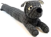 Tochtstopper Hond Zwart / Grijs - Tocht stopper - Tochtrol - 90cm