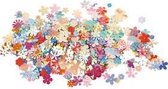 Pailletten, d: 5-20 mm, circa 9780 stuk, diverse kleuren, bloemen, 250gr