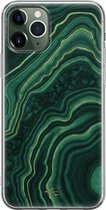 iPhone 11 Pro hoesje - Agate groen - Soft Case Telefoonhoesje - Print - Groen