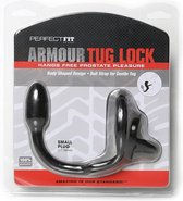 Armour Tug Lock - Small Plug - Black - Cock Rings