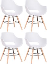 Clp Skien Set van 4 stoelen - Wit Natura