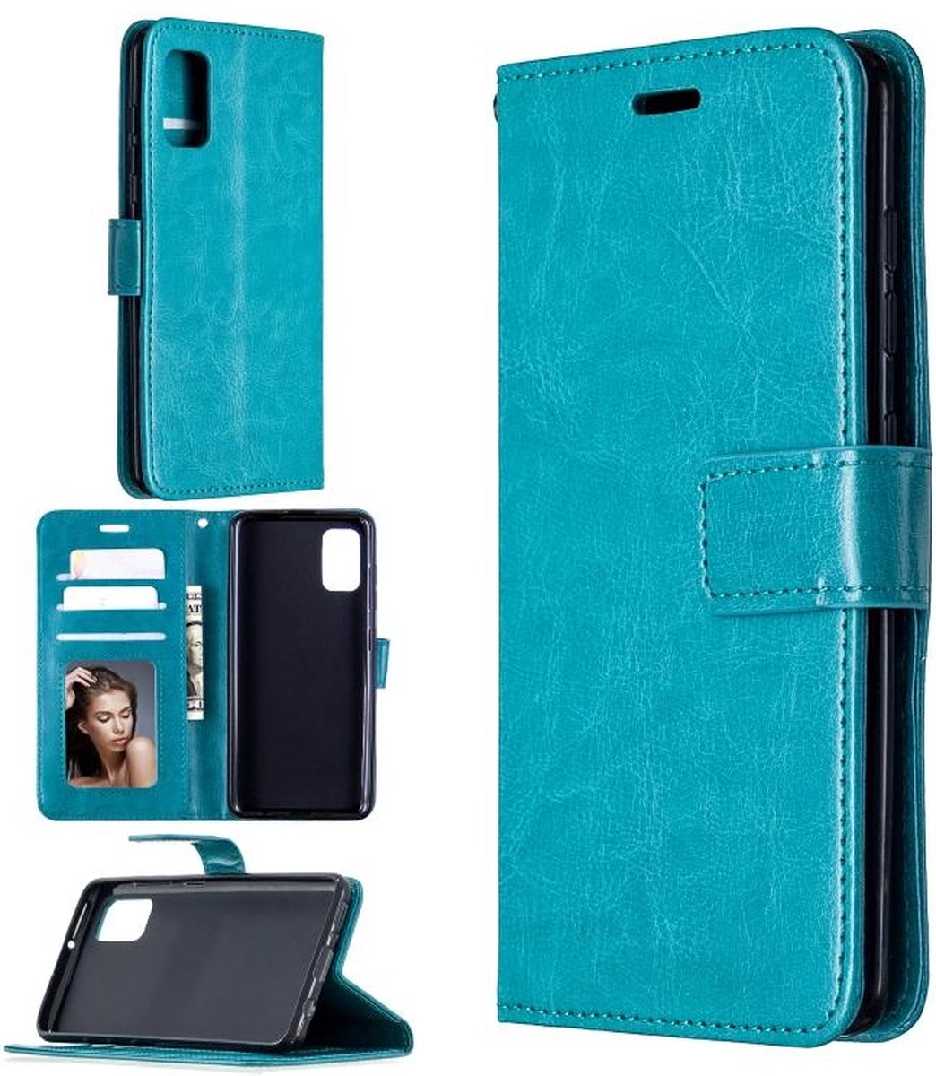 Portemonnee Book Case Hoesje Geschikt voor: Samsung Galaxy A42 4G turquoise