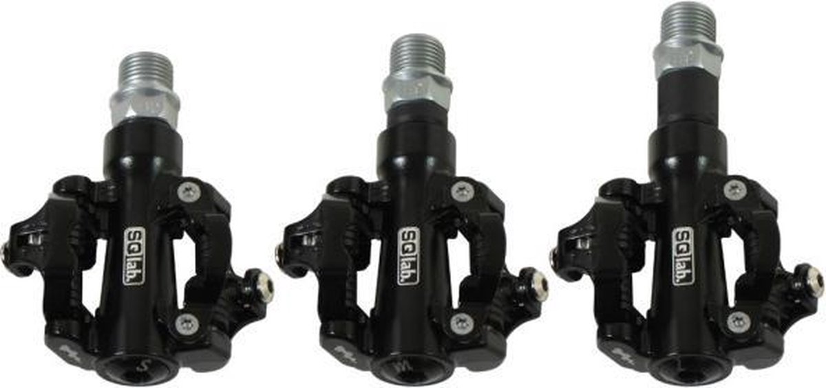 SQlab Racefiets pedalen 511 – Klikpedalen – SPD-compatibel - Zwart – Kort – -5 mm