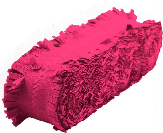 Neon roze crepe papier slinger 18 meter - Verjaardag of thema  feestartikelen/versieringen | bol