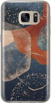 Samsung Galaxy S7 siliconen hoesje - Abstract Terracotta - Soft Case Telefoonhoesje - Multi - Print