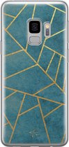 Samsung Galaxy S9 siliconen hoesje - Abstract blauw - Soft Case Telefoonhoesje - Blauw - Print
