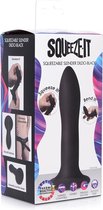 Squeezable Slender Dildo - Black - Silicone Dildos