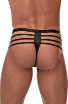 Cage Thong - Black -  - L/XL - Lingerie For Him - Thongs