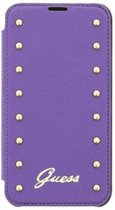 Guess Samsung Galaxy S5 / S5 Neo Folio Case Studded Collection Purple
