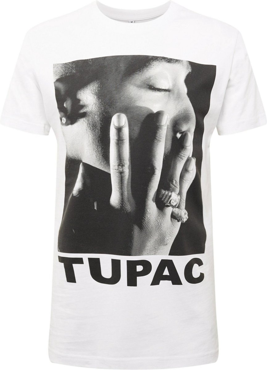 Mister Tee Tupac Tupac Profile Heren Tshirt L Wit
