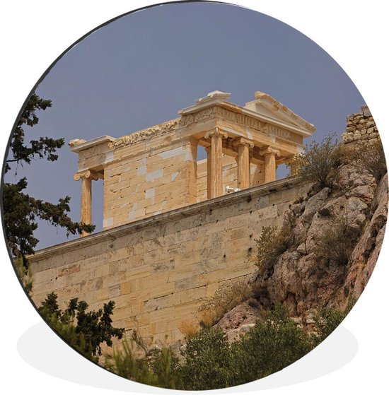 WallCircle - Schilderij - Temple Athena Nike Tempel Athena Akropolis In  Schemering -... | bol.com