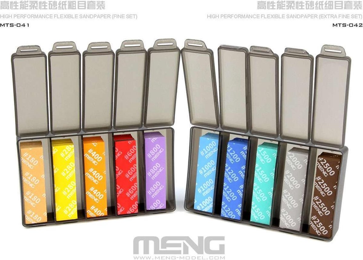 Meng Model Schuurpapier - MTS041 High Performance Flexible Sandpaper(FineSet) Schuur-papier, blok of stick