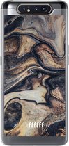 Samsung Galaxy A80 Hoesje Transparant TPU Case - Wood Marble #ffffff