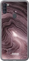 Samsung Galaxy A11 Hoesje Transparant TPU Case - Purple Marble #ffffff