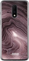 OnePlus 7 Hoesje Transparant TPU Case - Purple Marble #ffffff